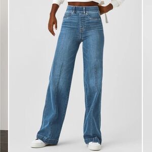 SPANXshape™ EveryWear Seamed-Front Wide Leg Jeans, Medium 32”
